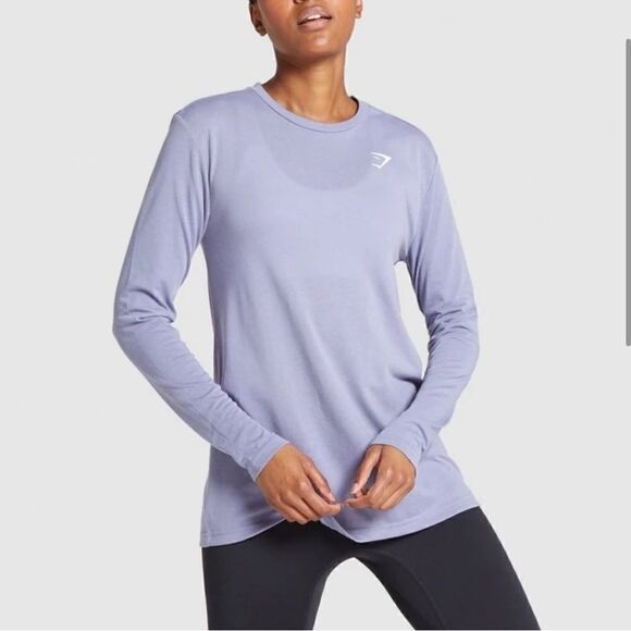 Gymshark Training Oversized Long Sleeve Tee Purple - Picture 1 of 8